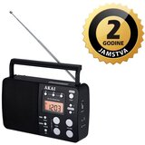 Akai radio FM, AM, SW, sat, alarm, antena, LCD, AC, baterije D, crni APR-200 | shoptok.hr