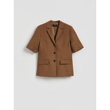 Reserved Sako s visokim udjelom lana - boja kave | shoptok.hr