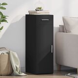 vidaXL Komoda črna 30x42,5x93 cm inženirski les | Shoptok.si