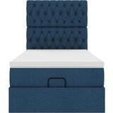 vidaXL Otomanski okvir kreveta s madraca plavi 90x190cm od tkanine | shoptok.hr