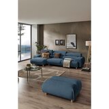 Lomoco KOTNA SEDEŽNA GARNITURA, velur temno modra | Shoptok.si