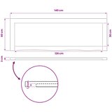  Pravokutni stolni vrh 140 x 50 x 3 cm Pravokutni | shoptok.hr