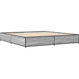 vidaXL Okvir za krevet boja hrasta 200x200cm konstruirano drvo i metal Cijene