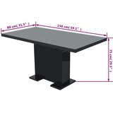  Produživi blagovaonski stol visoki sjaj crni | shoptok.hr