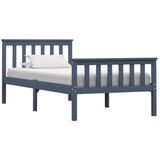 Maison Chic Posteljni okvir - Enojna postelja - Postelja za odrasle siv iz trdne borovine 100x200 cm-J9003, (21771593) | Shoptok.si