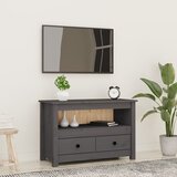 Maison Chic TV omarica - TV stojalo - Televizijska omarica siva 79x35x52 cm trdna borovina, (21702309) | Shoptok.si