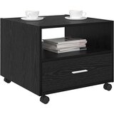 vidaXL Klubska miza Črni hrast 55 x 55 x 45 cm Konstruiran les | Shoptok.si