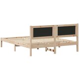  Posteljni okvir z oblazinjenim vzglavjem Črna 150 x 200 cm, (5000084308) | Shoptok.si
