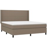  Box spring postelja z vzmetnico LED taupe 180x200 cm blago, (20788928) | Shoptok.si