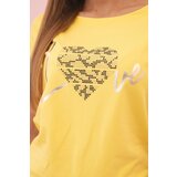Kesi Women's cotton short-sleeve blouse with "Stay Wild" print yellow | shoptok.hr