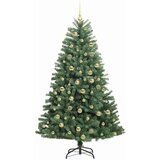 vidaXL Umjetno božićno drvce s nogom Zelena 180 cm PVC i metal | shoptok.hr