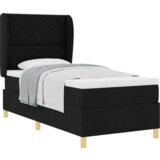 Box Spring krevet s madracem Crna 90x190 cm Tkanina | shoptok.hr