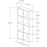 Hanah home polica za knjige ena sapphire anthracite