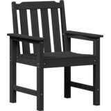 vidaXL Vrtni jedilni stoli 4 kos Črni 65,5x55,5x88 cm HDPE | Shoptok.si