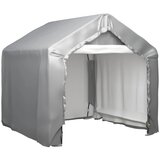 vidaXL Šotor za shranjevanje siv 180x180 cm pocinkano jelko | Shoptok.si