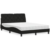  Krevet s madracem crni 140x200 cm od tkanine | shoptok.hr