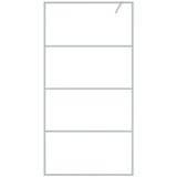 Pregrada za tuš srebrna 100 x 195 cm s prozirnim staklom ESG | shoptok.hr