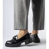 Gemre Black patent loafers with Suelli chain | shoptok.hr