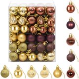  Set božićnih kuglica 150 kom. Smeđa i zlatna 3 cm Polistiren | shoptok.hr