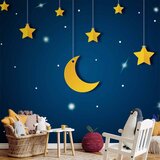  Foto tapeta - Skyline - night sky landscape with stars and moon for children 250x175 Vodootporna | shoptok.hr