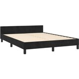  Posteljni okvir z vzglavjem črn 140x200 cm žamet, (20906644) | Shoptok.si