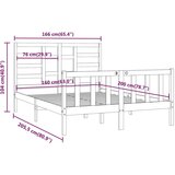  Posteljni okvir iz trdne borovine 160x200 cm, (20684250) | Shoptok.si
