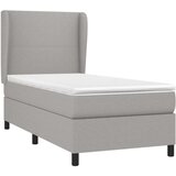  Box spring postelja z vzmetnico svetlo siva 90x200 cm blago, (20790189) | Shoptok.si