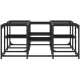  Stolić za kavu crni 91 x 91 x 40 cm od konstruiranog drva | shoptok.hr