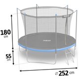 Neo Sport vrtni trampolin 252 cm (8ft) s unutarnjom mrežom i ljestvama | shoptok.hr