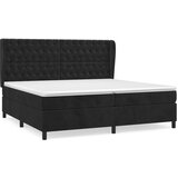 vidaXL Box spring postelja z vzmetnico črna 200x200 cm žamet, (20788974) Cene