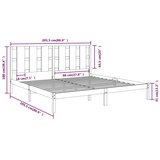  Okvir za krevet od masivne borovine crni 200 x 200 cm | shoptok.hr