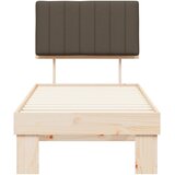  Krevetni okvir s tapiciranim uzglavljem Sivo-smeđa 75 x 190 cm | shoptok.hr