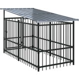 vidaXL Vanjski kavez za pse s krovom čelični 1,88 m² | shoptok.hr