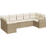 vidaXL 7-dijelni set vrtnih sofa od poliratana s jastucima bež | shoptok.hr