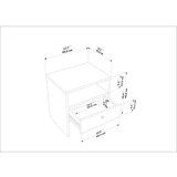 Hanah home noćni ormarić nova white | ePonuda.com