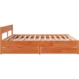  Okvir kreveta bez madraca voštano smeđi 200x200 cm od borovine | shoptok.hr