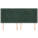  Vzglavje z ušesi temno zeleno 163x16x118/128 cm žamet, (20932198) | Shoptok.si