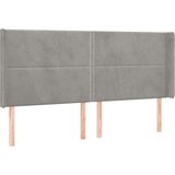  Krevet box spring s madracem LED svjetlosivi 160x200 cm baršun | shoptok.hr