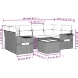 vidaXL 7-dijelni set vrtnih sofa od poliratana s jastucima bež | shoptok.hr