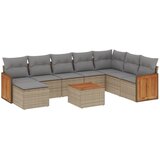  9-dijelni set vrtnih sofa s jastucima bež od poliratana | shoptok.hr