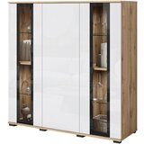 Livetastic Visoka Komoda Caro, Barva Hrasta, Bela | Shoptok.si