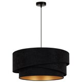  Duolla - Luster na kablu KOBO 1xE27/15W/230V, prečnik 45 cm, crna/zlatna | Eponuda.com