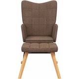  Stolica za ljuljanje s osloncem za noge smeđa od tkanine | shoptok.hr