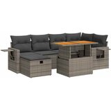  8-dijelni set vrtnih sofa od poliratana s jastucima sivi bagrem | shoptok.hr