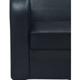  2-dijelni set sofa od umjetne kože crni | shoptok.hr
