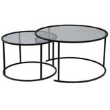 Hanah home Klub sto-set Aurum, 60x60x39, 80x80x43cm, 2 komada, Crni | Eponuda.ba