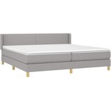  Krevet s oprugama i madracem svjetlosivi 200 x 200cm od tkanine | shoptok.hr