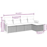  5-dijelni set vrtnih sofa s jastucima bež od poliratana | shoptok.hr