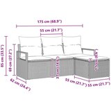  Set sofe 4 pcs Siva poliratan | shoptok.hr