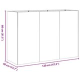 vidaXL Sadilnik 120x40x80 cm Pocinkano jeklo | Shoptok.si